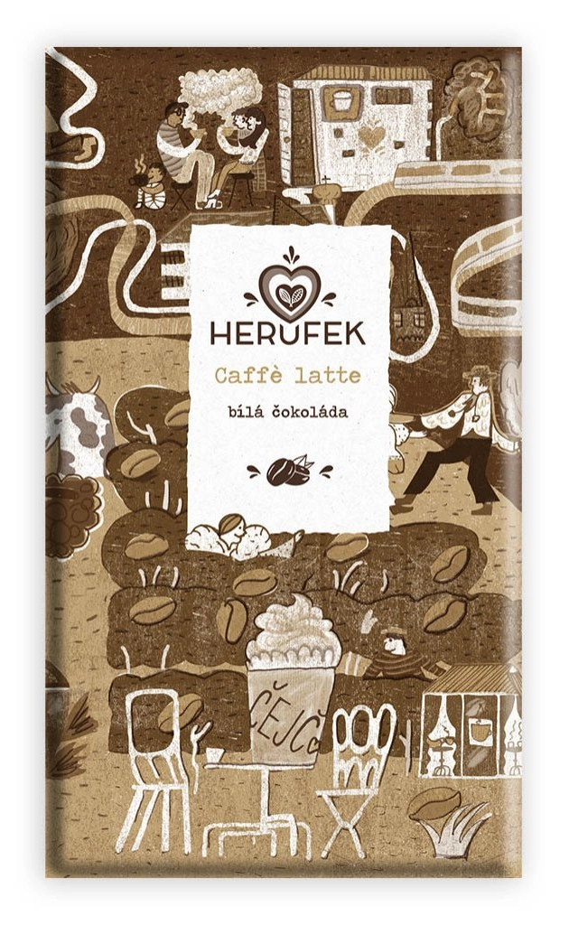 Čokoláda Caffè Latte 40% bílá čokoláda