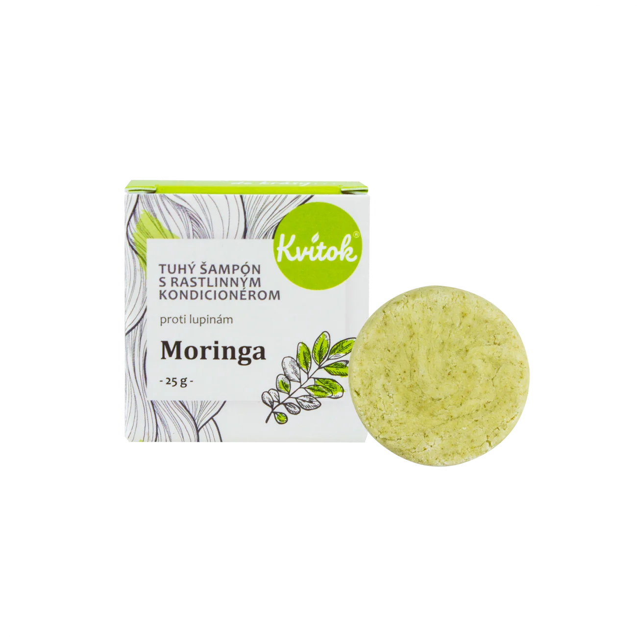Tuhý šampon s kondicionérem proti lupům Moringa - 50 g