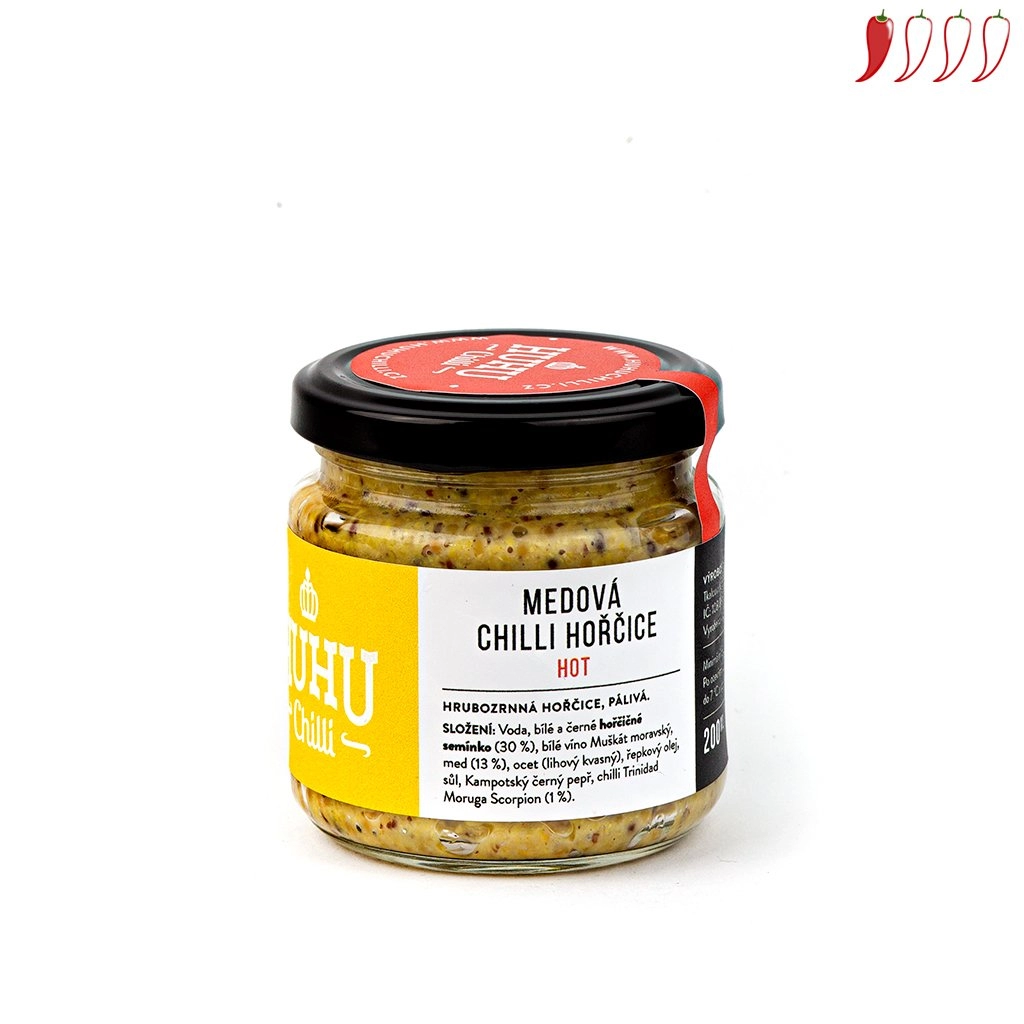 Medová chilli hořčice hot 200ml