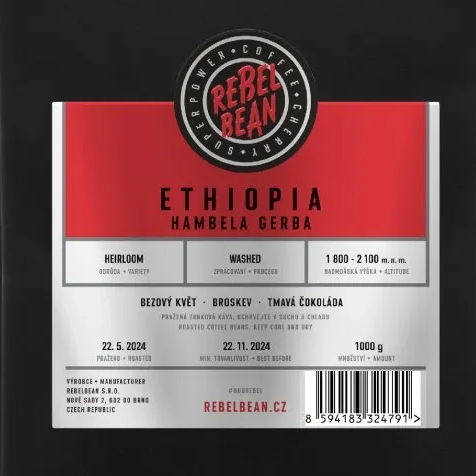 Káva Ethiopia Hambela Gerba