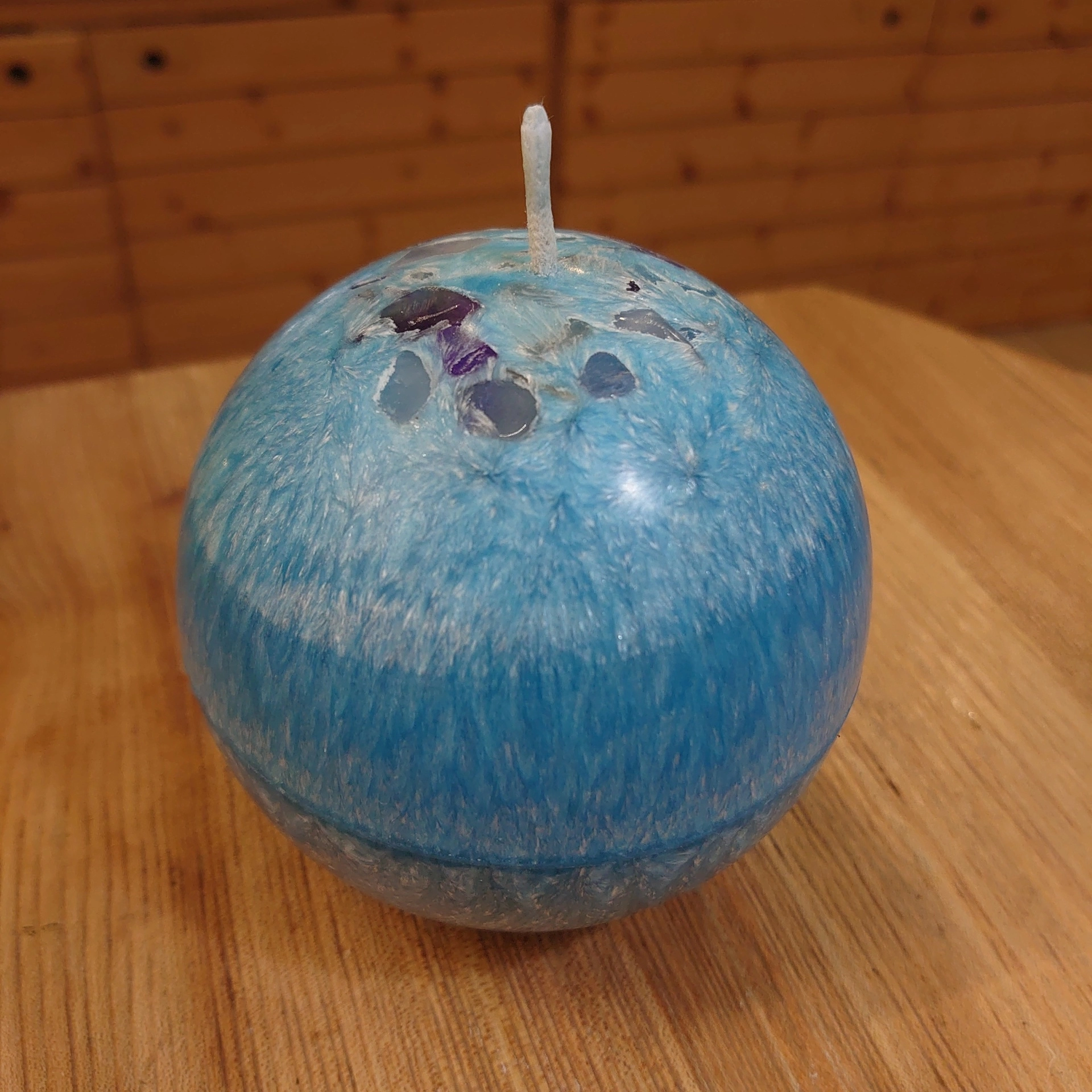 Modrá svíce Neha - kulatá